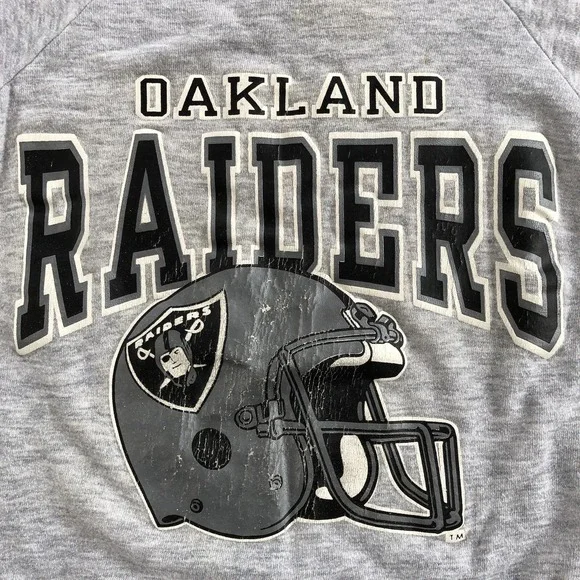 Vintage Champion Oakland Raiders Sweatshirt Mens M Gray Crewneck Pullover USA